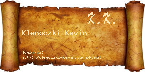 Klenoczki Kevin névjegykártya